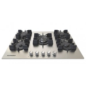 PLAQUE DE CUISSON SCHNEIDER A GAZ 5F 90CM INOX