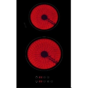 PLAQUE SCHNEIDER  30CM DOMINO VITROCÃ‰RAMIQUE VERRE NOIR