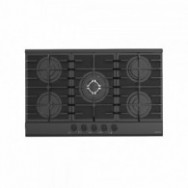 PLAQUE SCHNEIDER GAZ 5F 90CM VERRE NOIRE EN FONTE