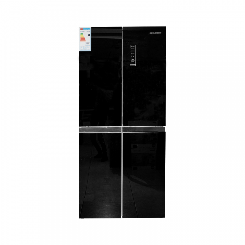 REFRIGERATEUR   SCHNEIDER 4 PORTES (FRENCH DOOR) 337L NET MIROIR NOIR