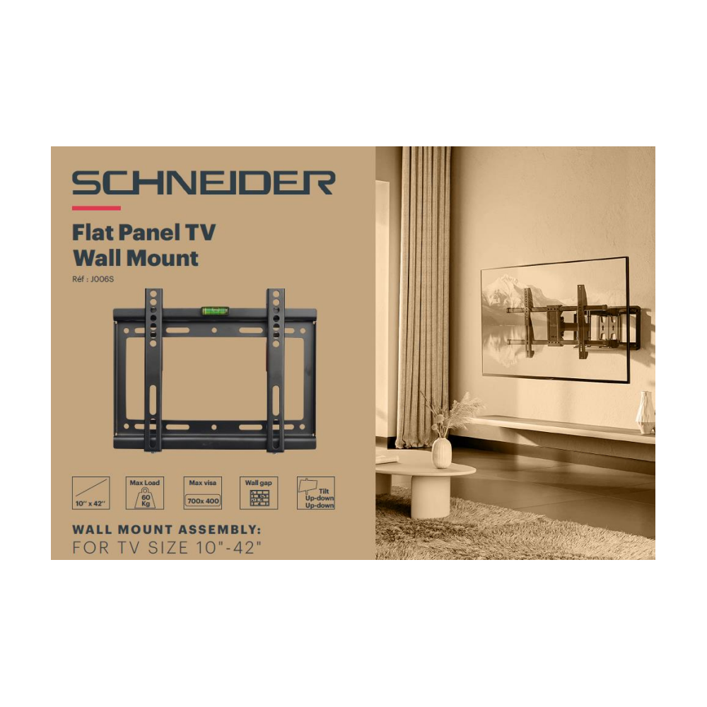 SUPPORT TV FIXE 10P-43P SCHNEIDER