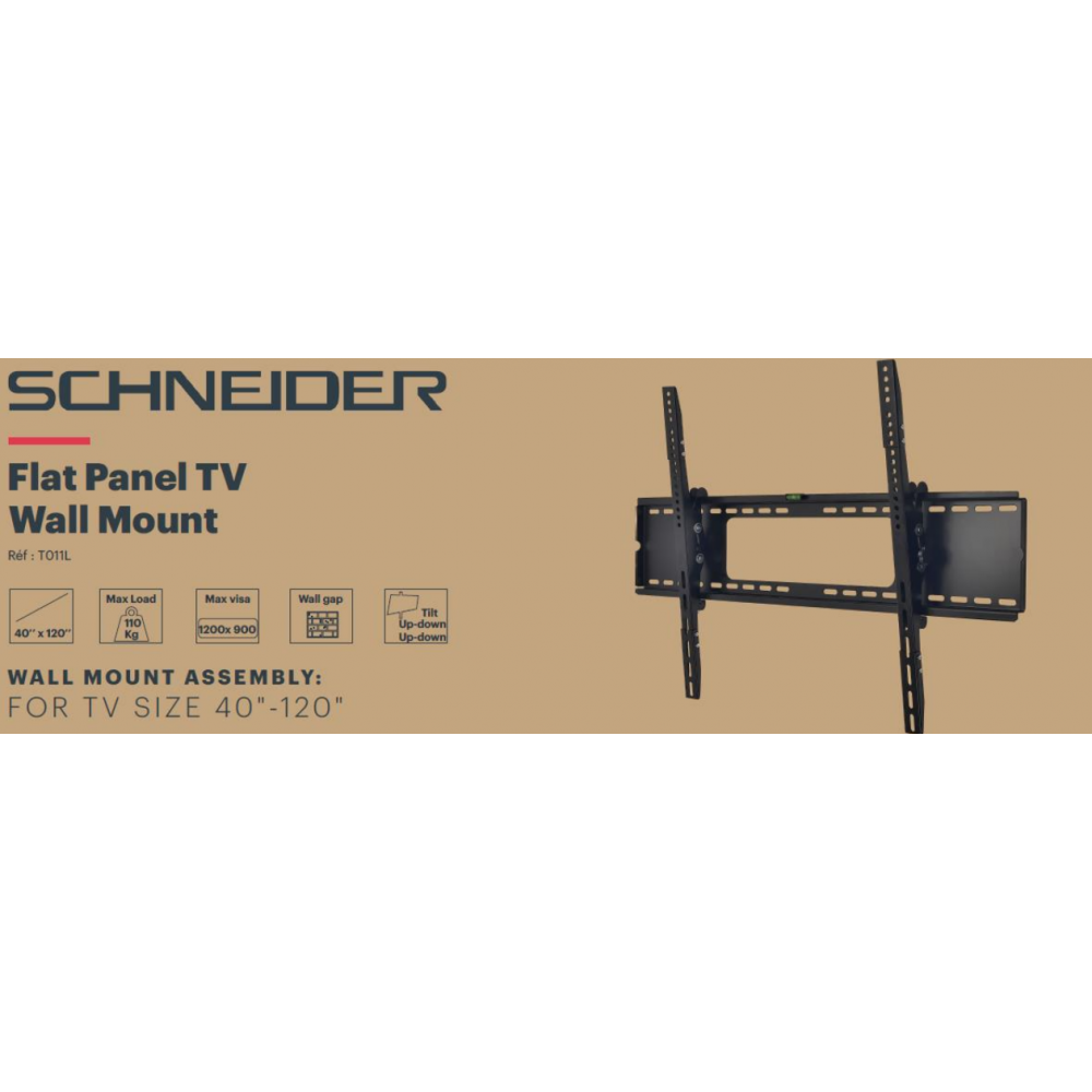 SUPPORT TV FIXE 40P-120P SCHNEIDER