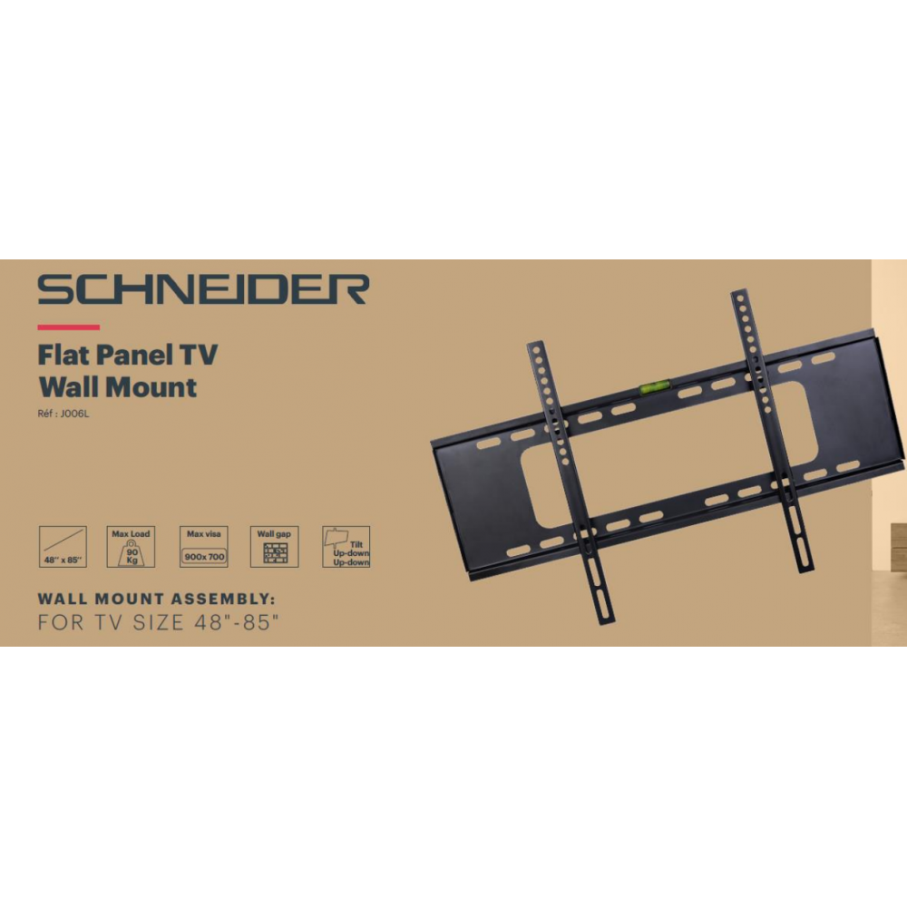 SUPPORT TV FIXE 40P-85P SCHNEIDER