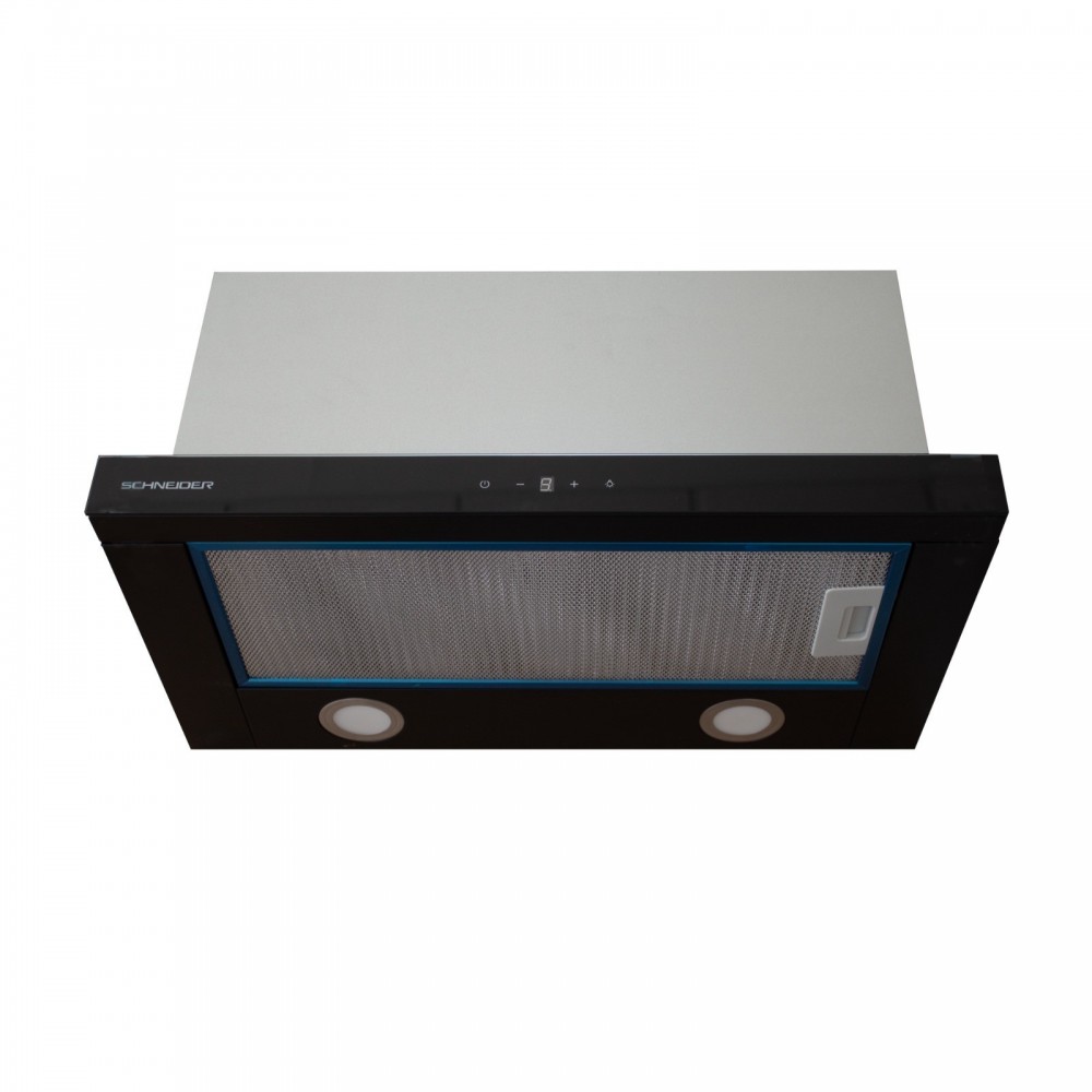 HOTTE SCHNEIDER TELESCOPIQUE 60CM DIGITAL EN VERRE NOIR